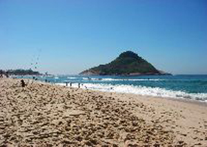 Praia da Macumba no bairro da Barra da Tijuca